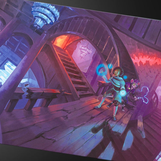 UltraPro: Duskmourn Art Panorama 8ft Table Playmat for Magic: The Gathering