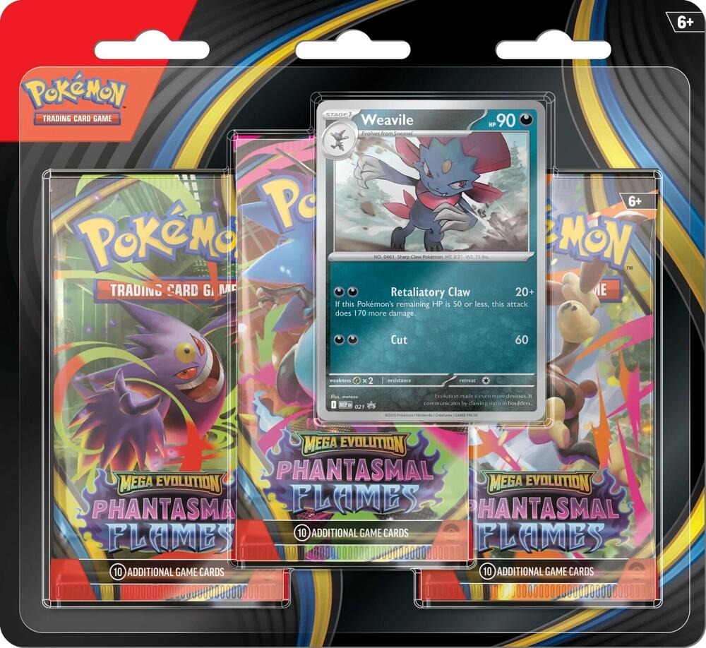 Pokemon: Phantasmal Flames: ME02: 3 Pack Blister