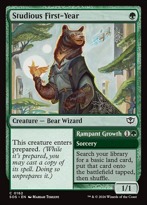 Studious First-Year // Rampant Growth (SOS)
