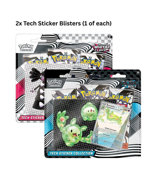 Poke: Black Bolt White & Flare Tech Blister 3-Pack