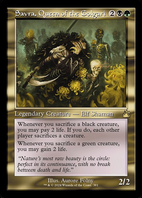 Savra, Queen of the Golgari (RVR)