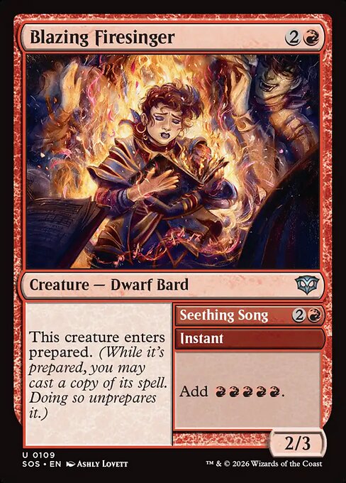 Blazing Firesinger // Seething Song (SOS)