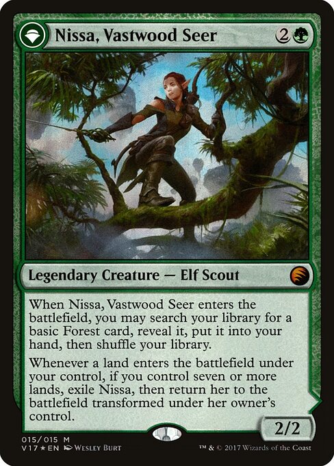 Nissa, Vastwood Seer // Nissa, Sage Animist (V17)