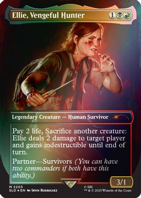 Ellie, Vengeful Hunter (Rainbow Foil) (SLD)