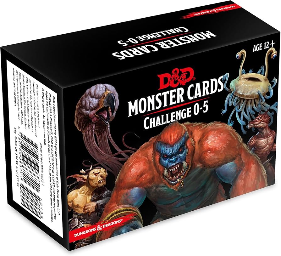Dungeons & Dragons: Spellbook cards: Monster Cards, Challenge 0-5