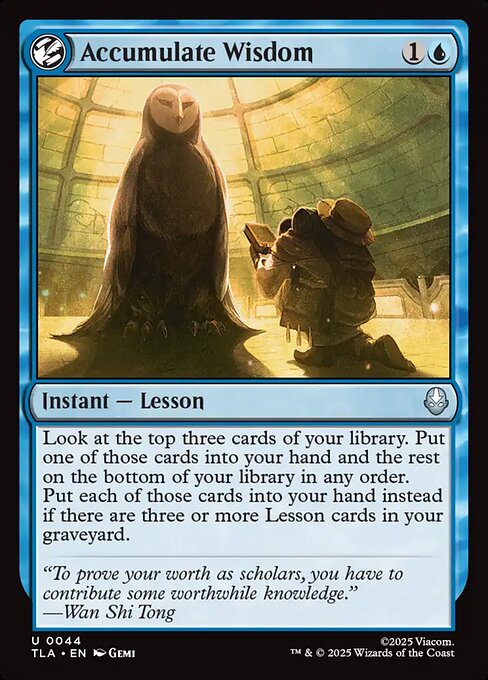 Accumulate Wisdom (TLA)