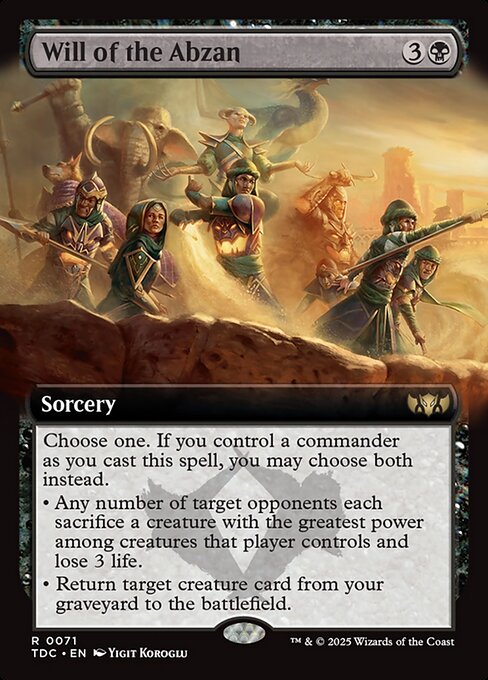 Will of the Abzan (TDC)