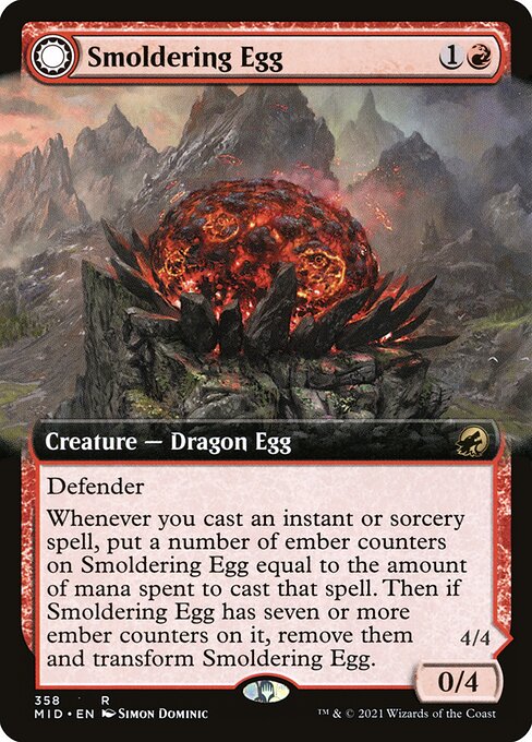 Smoldering Egg // Ashmouth Dragon (MID)