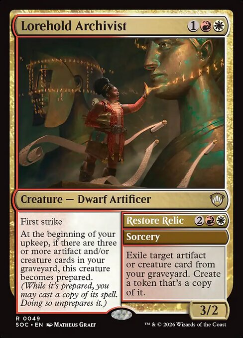 Lorehold Archivist // Restore Relic (SOC)