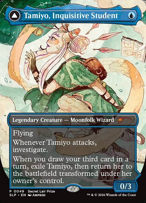 Tamiyo, Inquisitive Student // Tamiyo, Seasoned Scholar (SLP)