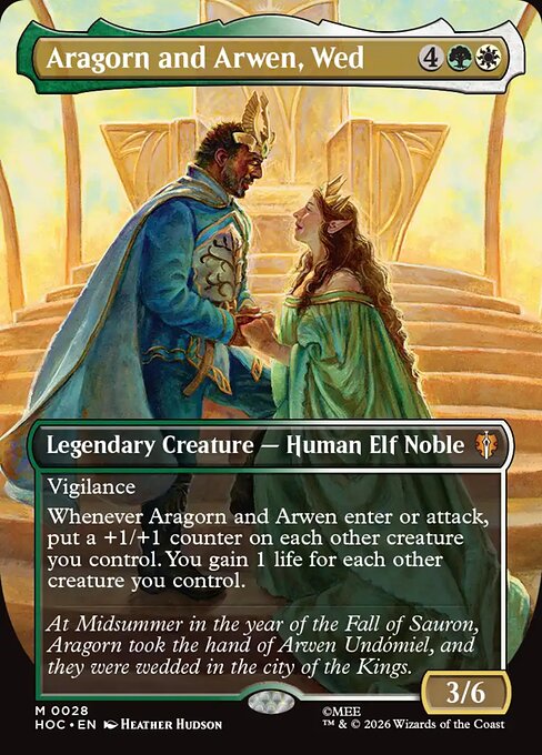 Aragorn and Arwen, Wed (HOC)